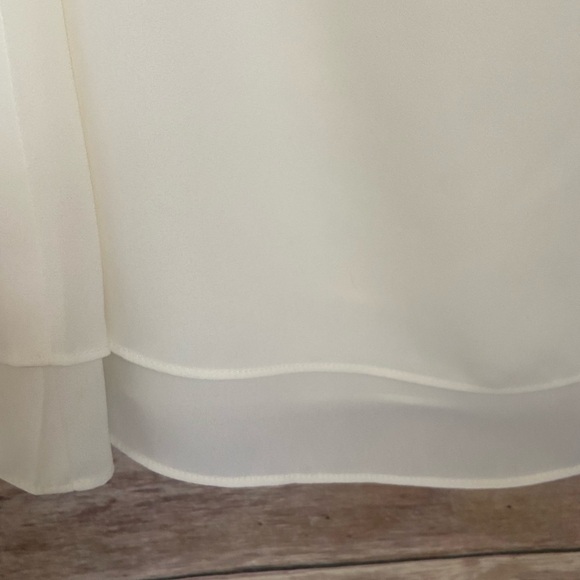 J. Jill Cream Dressy Layered Tank Top Blouse Small - Picture 2 of 6